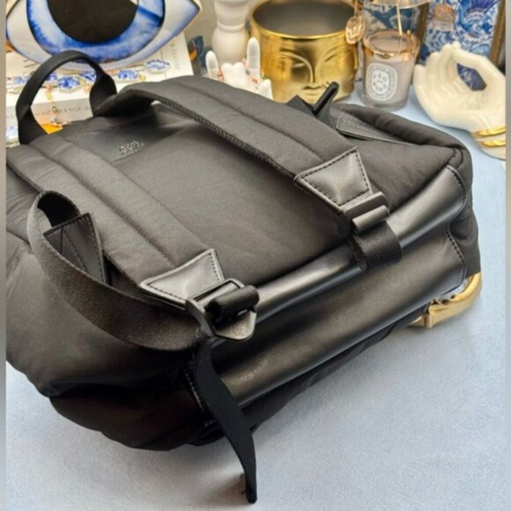 🆕 AMI PARIS 🧿 NWOT Black Ami De Coeur Nylon & Leather Backpack - Picture 9 of 16